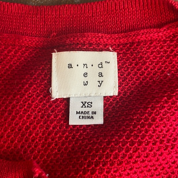 Red xs 6 button cardigan.  Super cute and casual. Pair with jeans or slacks. - Picture 4 of 5